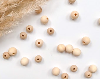 Wooden beads | Wooden beads 12mm & 14mm | Unfinished wooden beads | Natural wooden beads for crafts