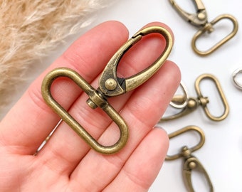 Metal Swivel Lobster Clasps | keychain hooks 32mm | carabiner for crafts | macrame supplies | Macrame keychains | Keyring making