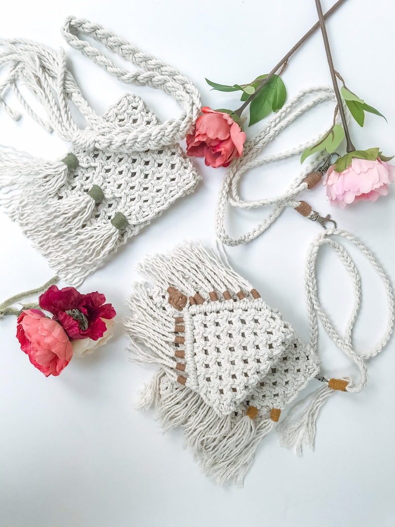 Pati\u2019s summer bag collection Shoulder Bag Macrame crossbag Macrame Handmade Macrame boho bag Waist bag