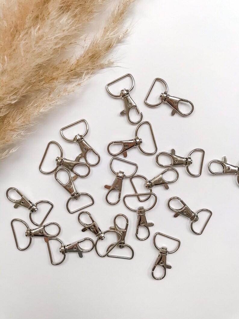 D Ring Swivel Lobster Clasp Keychain Hooks 25mm & 20mm Etsy UK