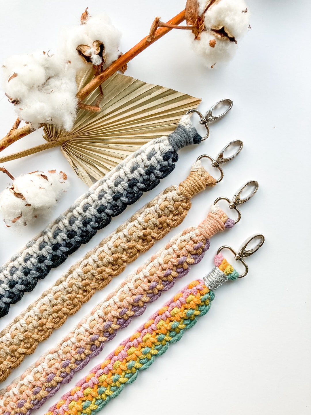 Abnehmbarer Taschengurt aus recycelter Baumwolle im Boho-Stil