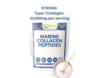 Marine Collagen Peptides Powder| Type 1 for Hair, Skin & Joints| 10,000 mg