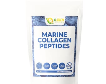 Poudre de peptides de collagène marin | Cheveux, peau, ongles, articulations (200 g-400 g)