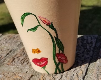 Hand Painted Terra Cotta Clay; Nature Collection - NSV: Plant Lady
