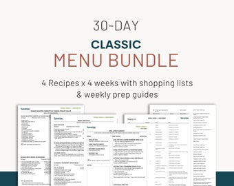 Paquete de plan de comidas clásico de 30 días