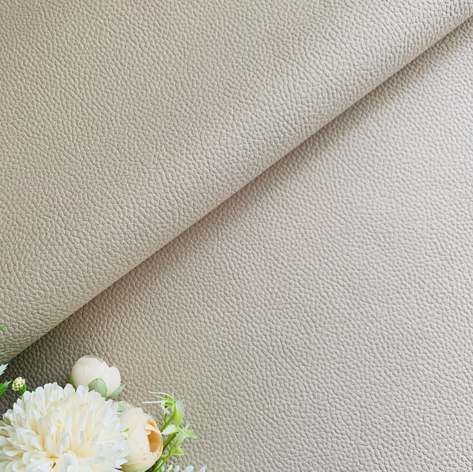 Cream Faux Leather Upholstery Fabric For Sofa Cushion Craft Etsy