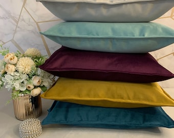 Velvet Cushion Covers Throw Pillow Case Handmade for Sofa Chair Bed Car Couch Home Décor