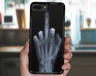 Middle Finger F You Xray Rubber Phone Case. For iPhone 6 SE 7 8 X XR 11 12 13 14 Pro Max. For Samsung  S8 S9 S10 S20 S21 S22 +