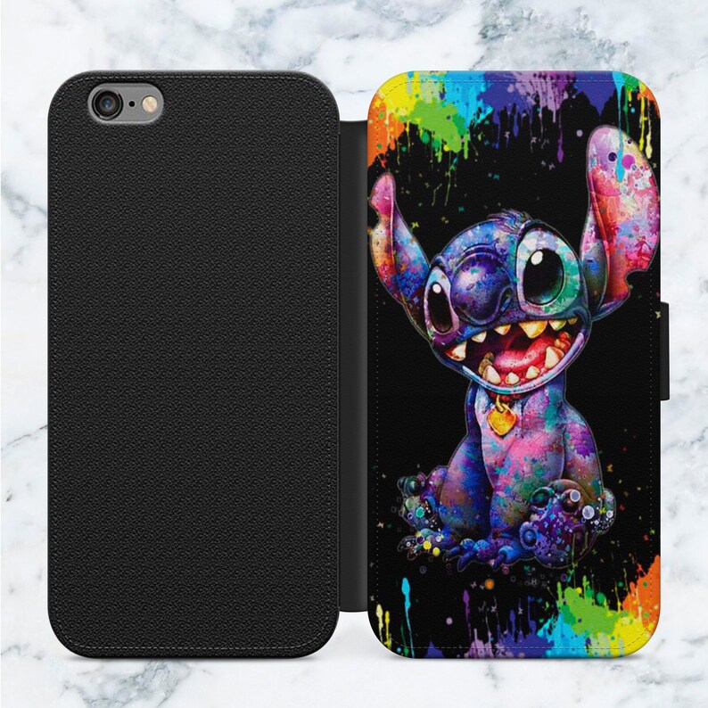 Lilo & Stitch iPhone 12 pro Samsung S20 Vegan Leder Flip Case Etsy