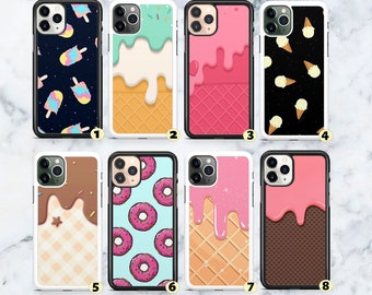 Cute Ice Cream Donuts Rubber Phone Case. For iPhone 6 SE 7 8 X XR 11 12 13 14 Pro Max. For Samsung  S8 S9 S10 S20 S21 S22 +