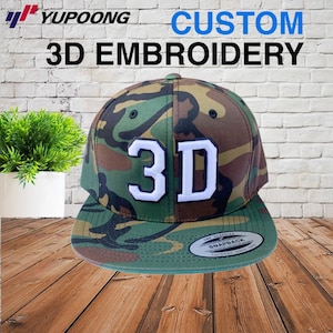 Op maat geborduurde 3D-snapbackpet met Puff My-logo / Yupoong 6089 / Snapback-pet met gepersonaliseerd logo / Geborduurde snapbackpetten / hoed met 6 panelen