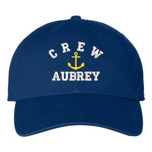 Personalisierte Boot Kapitän Crew Hut | Baseballmütze für Erwachsene | Unstrukturierte Kappe | Geschenk Unter 20