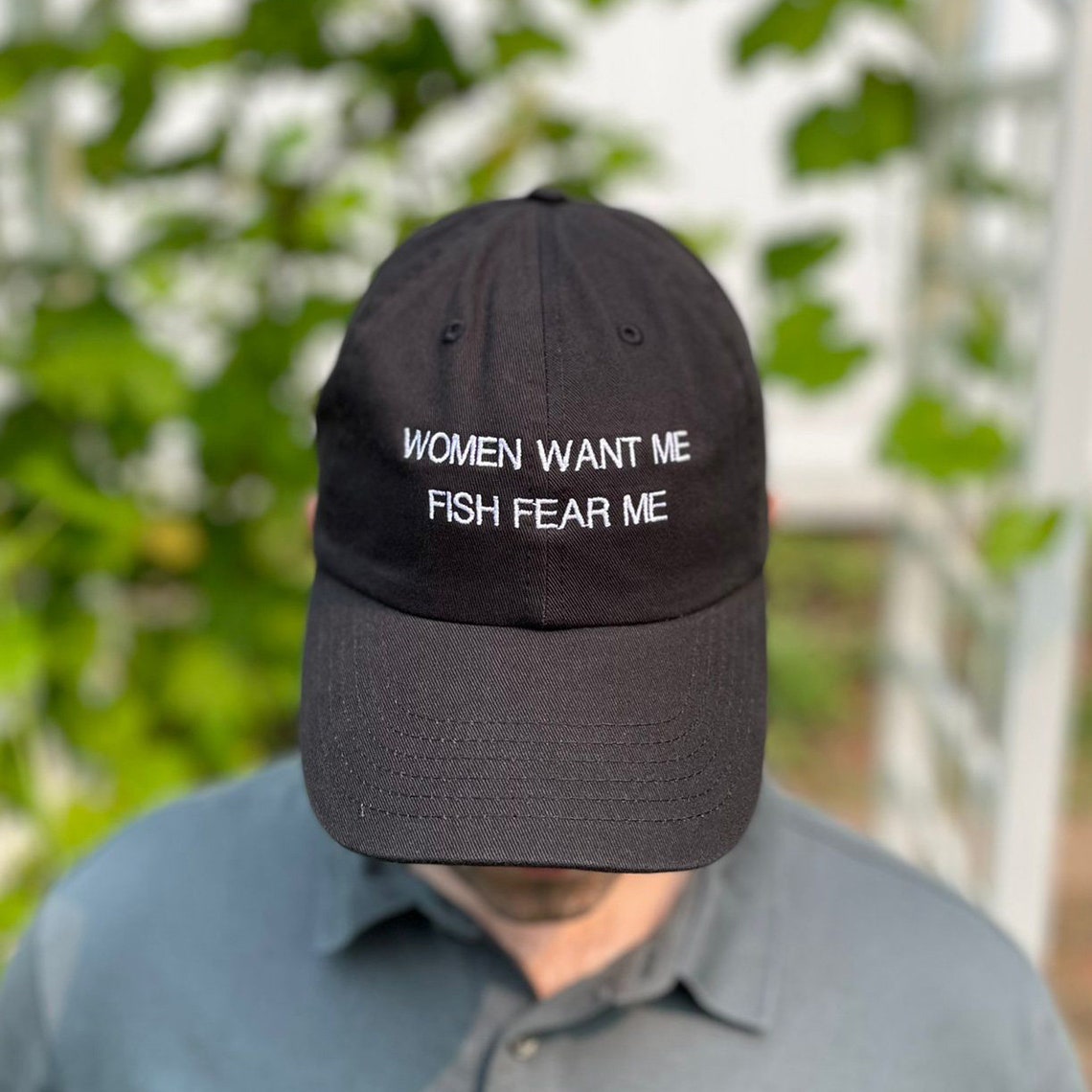 Women Want Me Fish Fear Me Hat Embroidered Stitched Etsy