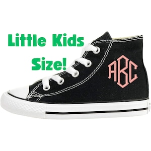 Little Kids Converse High Tops Initials | Personalized Custom Stitched Embroidered Shoes Sneakers | Unique Gift | Any Occasion | Designs