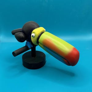 Perched Toucan Tropical Bird Figure