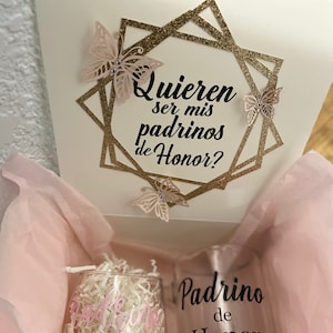 Padrinos de Honor | Padrinos de Quinceañera | Padrinos | Quinceaños Proposal Box | Quinceañera |Propuesta de padrinos