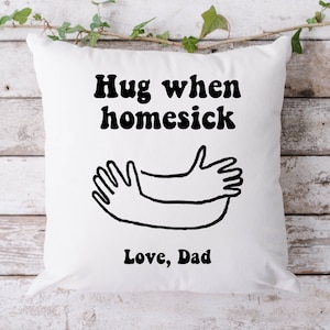 Single Dad Gift to Daughter Going Away to College, Dorm Throw Pillow Gift, Dorm Decor for College Freshman, Off to College Pillow Gift Her