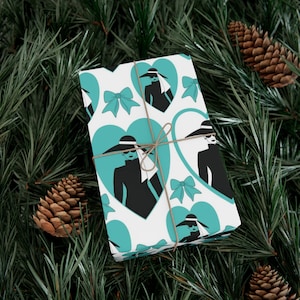 Audrey Hepburn Gift Wrapping Paper, Holly Golightly Gift Wrap, Bridal Shower Wrapping Paper, Audrey Hepburn Decor, 20 x 30 wrap paper