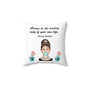 Audrey Hepburn Quote Pillow, Audrey Hepburn Accessories, Inspirational Quote Pillow, Holly Golightly Throw Pillow