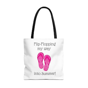 Sommer Flip Flops Einkaufstasche, Strandleben Accessoires, Sommer liebende Einkaufstasche, Sommerspaß, Flip Flops und Sonnenschein Pool Tasche