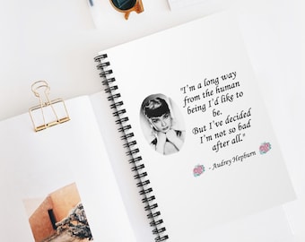 Quaderno con citazioni di Audrey Hepburn: un taccuino motivazionale di Holly Golightly.
