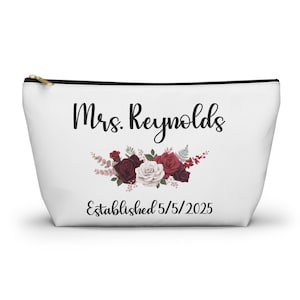 Personalisierte Braut Kosmetiktasche, Brautdusche Geschenke, Hochzeitsgeschenk, Braut Accessories, Flitterwochen Tasche für Sie