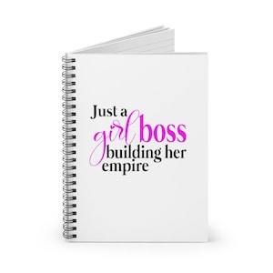 Girl Boss Planner, Girl Boss Quotes, Feminist Gift, Gift for Boss Women, Entrepreneur Gifts, Woman Power Quotes, Notebooks for Women