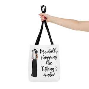 Audrey Hepburn Graphic Tote Bag, Iconic Hollywood Film Fan Merch, Fashionista Gift, Stylish Market Bag, Chic Carryall Bag, Holly Golightly