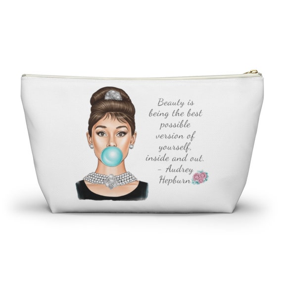 Cosmetic Case Accessory Pouch Audrey Hepburn Quote Audrey 