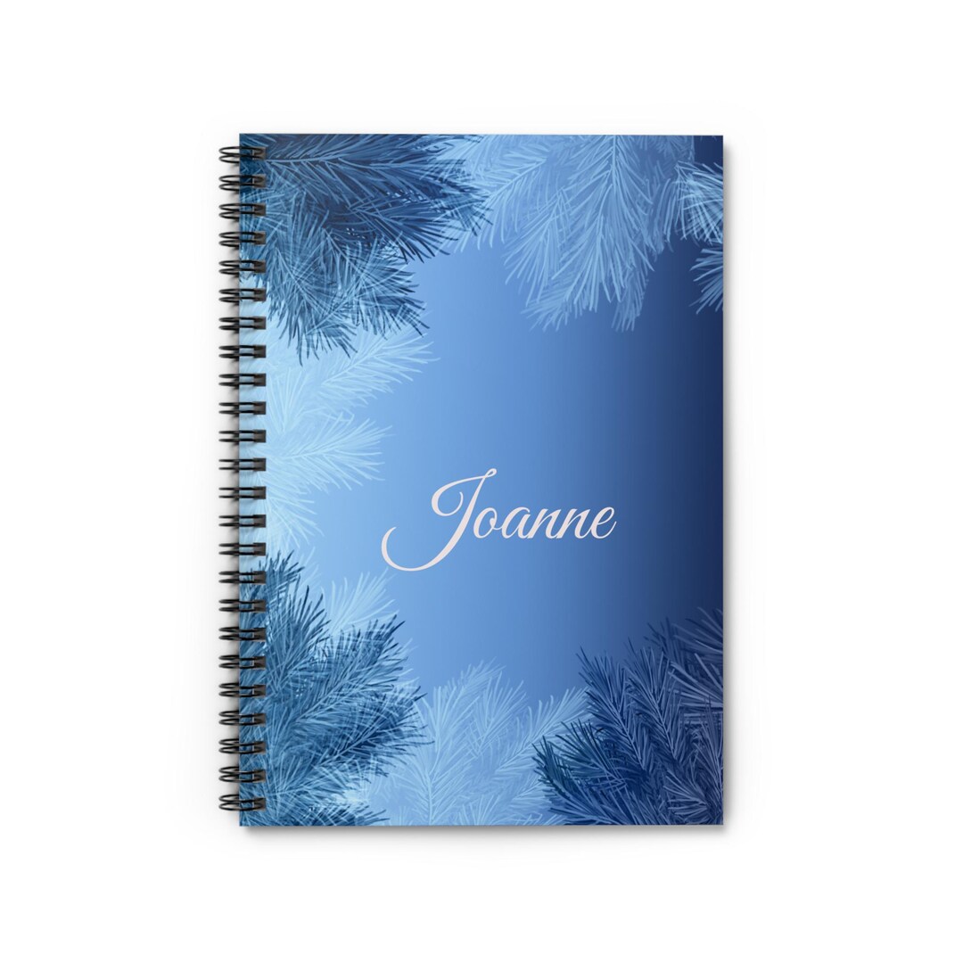 Personalized Winter Forest Spiral Notebook - December Birthday Journal ...
