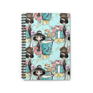 Audrey Hepburn Gift for Her, Coffee Lover Journal, Holly Golightly Gift, Iconic Hollywood Notebook, Audrey Hepburn Theme Party