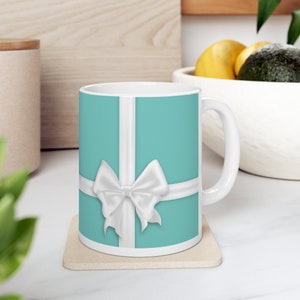 Robin Egg Blue Coffee Mug, Little Blue Box Tea Cup, Breakfast at Tiffanys Mug, Audrey Hepburn Gifts, Turquoise Tea Cup