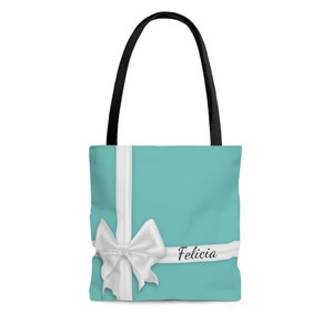 Personalized Blue Tote Bag, Audrey Hepburn Gifts, Iconic Hollywood Gift, Audrey Hepburn Decor, Bridal Shower Gift