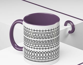 Taza de café "Que le jodan a esta mierda": Regalo sarcástico con palabrotas y mensaje oculto. Taza bicolor.