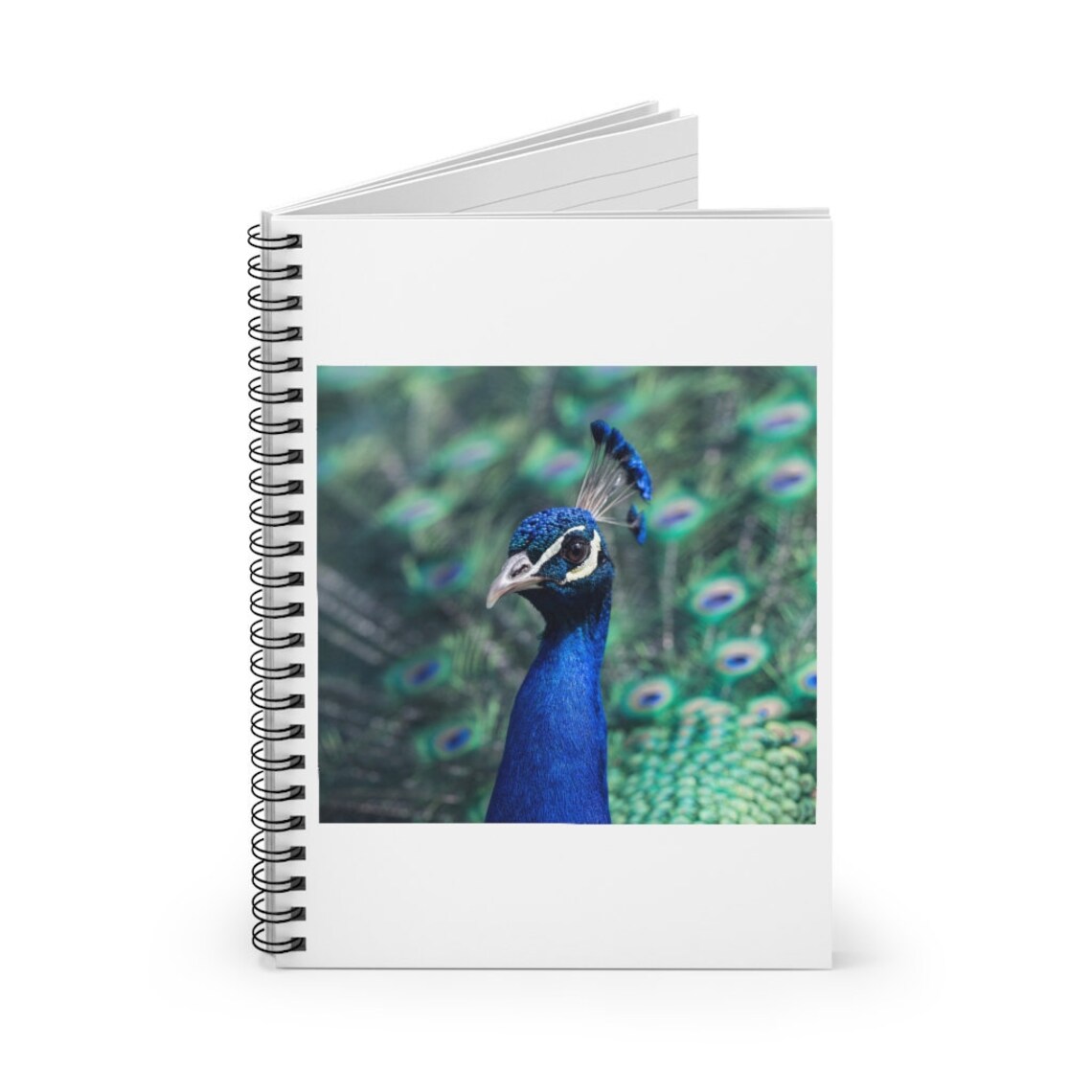 Peacock Spiral Notebook Peacock Journal Peacock Feathers Etsy