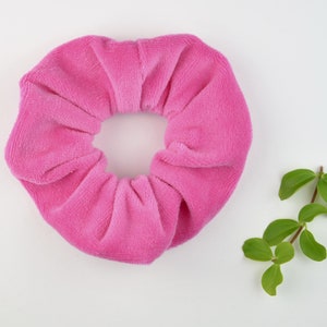 2 Größen Scrunchie Nicki / Haargummi / Zopfgummi / rosé / rosa / pink / altrosa / bordeaux / einfarbig / uni pink