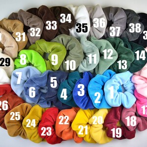 Scrunchie Nicki / Haargummi / Zopfgummi / einfarbig / uni / grün / blau / rosa / pink / schwarz / weiß / braun / grau / gelb / natur Bild 2