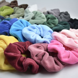 Scrunchie Nicki / Haargummi / Zopfgummi / einfarbig / uni / grün / blau / rosa / pink / schwarz / weiß / braun / grau / gelb / natur Bild 4