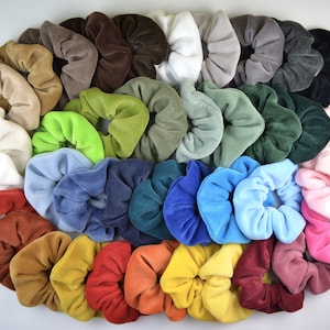 Scrunchie Nicki / Haargummi / Zopfgummi / einfarbig / uni / grün / blau / rosa / pink / schwarz / weiß / braun / grau / gelb / natur