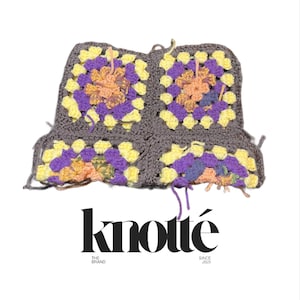 Femme - Granny Square Cat Ear Beanie - Handmade Crochet Beanie