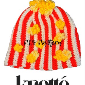 Mönster för virkad popcornmössa | Nybörjarvänlig popcornmössa i PDF-format för nedladdning