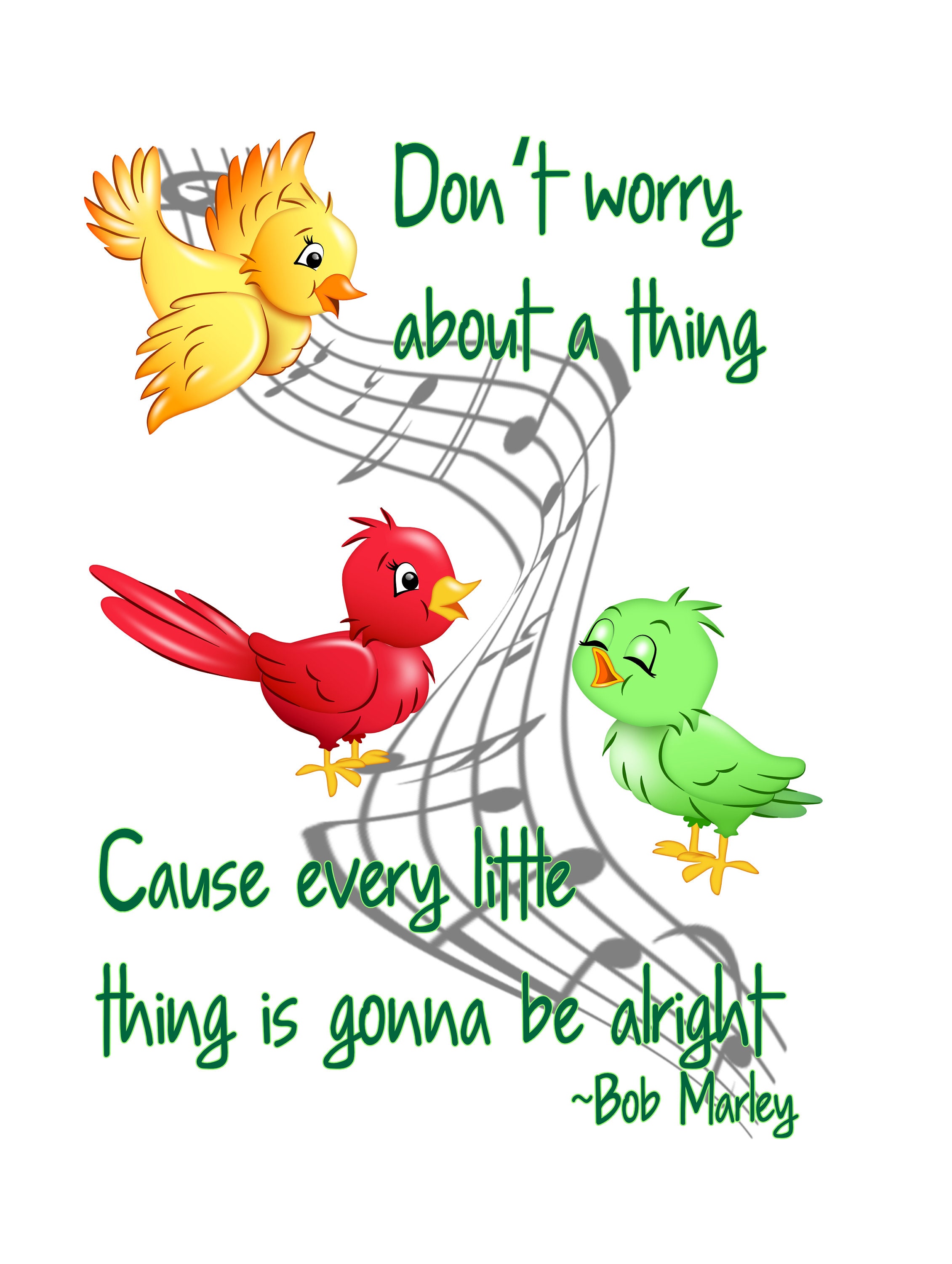 Bob Marley PNG, Don’t Worry About a Thing, Don’t Worry PNG, 3 Little ...