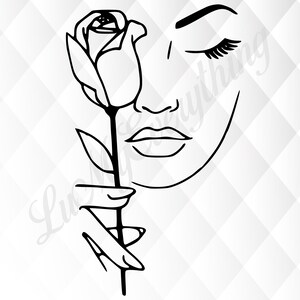 Download Modern Line Drawing Svg Design Simple Artwork Female Line Etsy