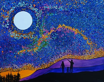 ORIGINAL Paint Pour; Sometimes you feel the cosmos dance COSMIC DANCE It/'s an explosion of your senses which sends you spinning!