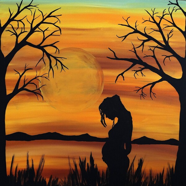 Pregnant Belly Painting Etsy