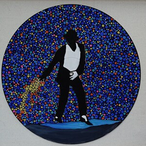 Vinyl record, king of pop, Silhouette Micheal Jackson, original painting, collect them all, great gifts