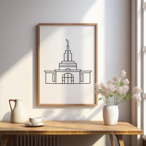 Columbia River Temple Print | Latter Day Saints Temple | LDS Temple Wall Art | Digital Download Wall Art