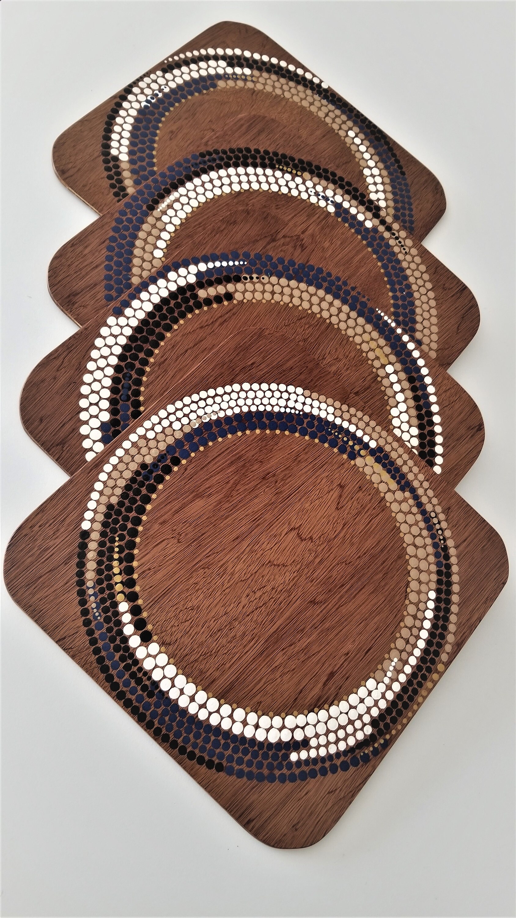 Wood Placemats Set de 2 para la decoración de la mesa de Etsy