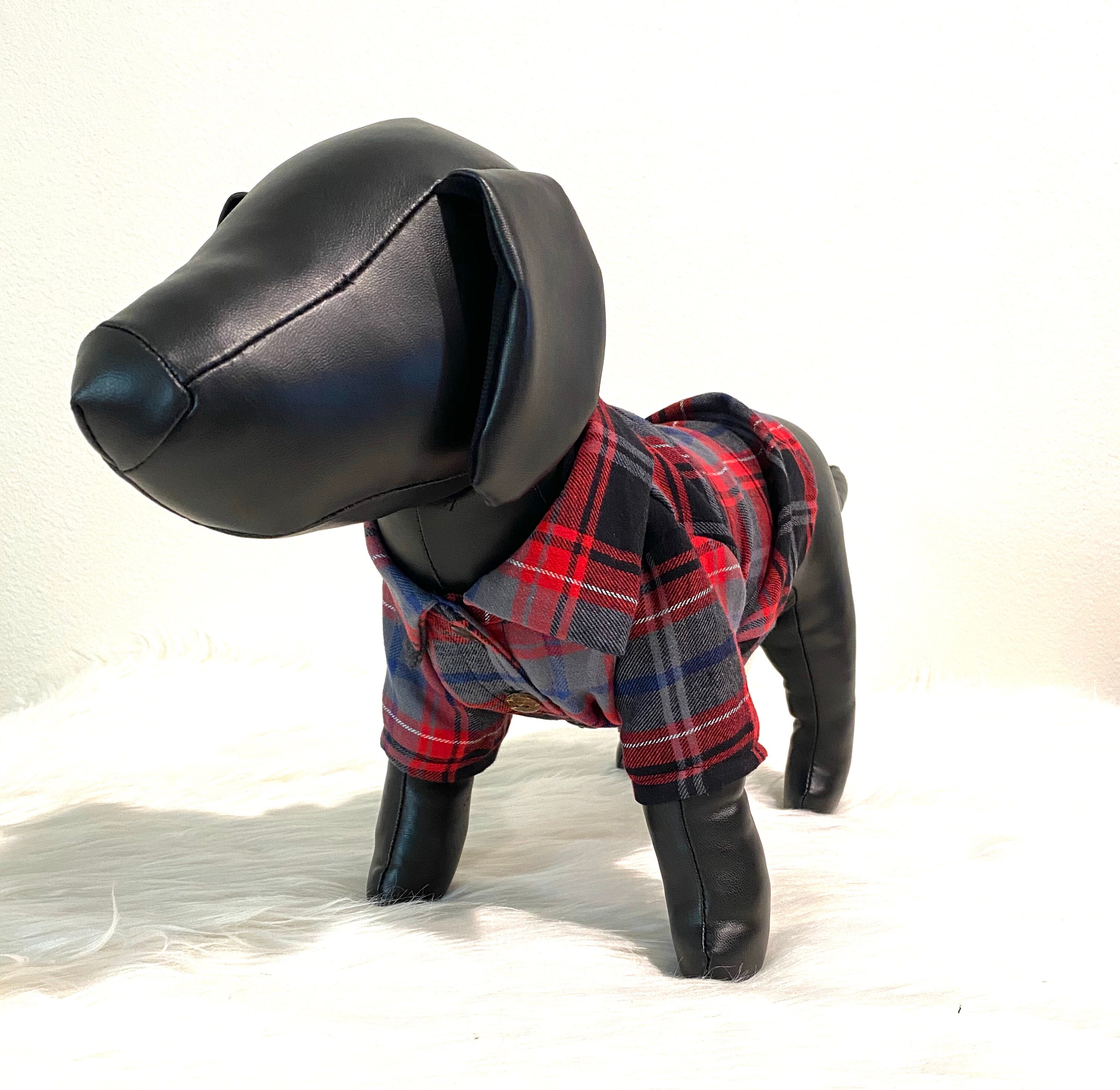 Plaid Dog Shirt Dog Clothes Dog Apparel Dog Button Up Shirt Etsy