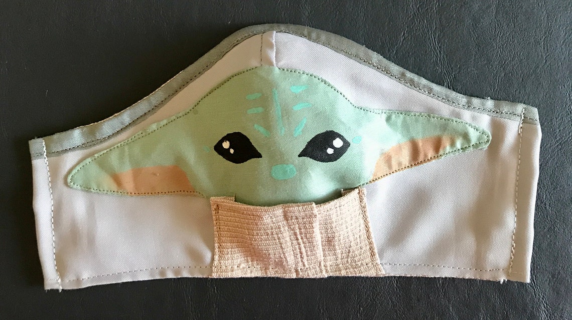 Baby Yoda Character Inspired Face Mask Etsy